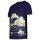Salt & Pepper Jungen leuchtender Bagger/Dino Print T-Shirt true navy