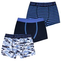 ENERGIERS Jungen 3-Pack Boxershorts Unterhose blau