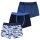 ENERGIERS Jungen 3-Pack Boxershorts Unterhose blau
