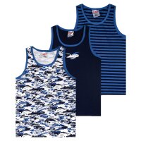 ENERGIERS Jungen 3-Pack Unterhemd Tank blau