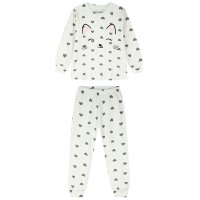 ENERGIERS Mädchen Schlafanzug lang Pyjama Katze...