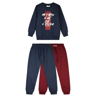 ENERGIERS Jungen 3tlg. Jogginganzug Sweatshirt Jogginghosen navy