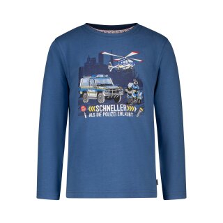 Salt & Pepper Jungen Polizeifahrzeuge Langarmshirt blue