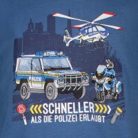 Salt & Pepper Jungen Polizeifahrzeuge Langarmshirt blue