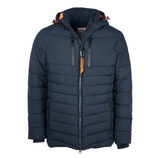 CROSSFIELD Herren Steppjacke Winterjacke Kapuze marine blau