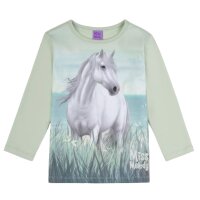 Miss Melody Langarmshirt weißes Pferd in Dünen...
