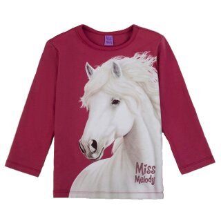 Miss Melody Langarmshirt weißes  stolzes Pferd Malaga