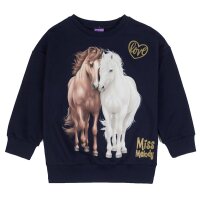 Miss Melody Sweatshirt Pullover Pferdepärchen Navy...