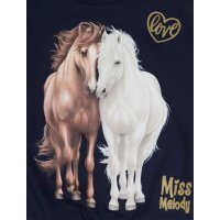 Miss Melody Sweatshirt Pullover Pferdepärchen Navy...