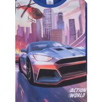 ACTION WORLD Langarmshirt Helicopter Rennauto deep...