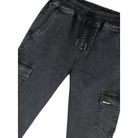 ENERGIERS boys Streetwear Jogger Cargo Jeans Hose Black Denim
