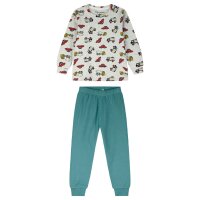 ENERGIERS Jungen Schlafanzug lang Pyjama Autos Ice Green