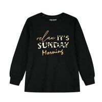 ENERGIERS Mädchen Schlafanzug lang Pyjama Leo black