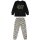 ENERGIERS Mädchen Schlafanzug lang Pyjama Leo black