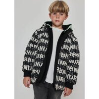 BÒBOLI Jungen Winterjacke Wendejacke schwarz weiß