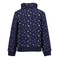 Blue Seven Mädchen Sweatjacke Herzen Jacke Stehkragen nachtblau