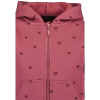 Blue Seven Mädchen Sweatjacke Herzen Jacke Kapuze weinrot