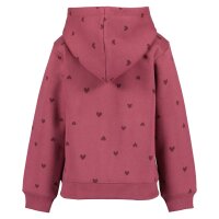 Blue Seven Mädchen Sweatjacke Herzen Jacke Kapuze weinrot