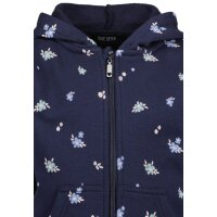 Blue Seven Mädchen Sweatjacke Blumen Jacke Kapuze nachtblau