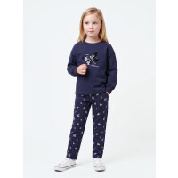 Blue Seven Mädchen Hose Blumen Jogginghose Sweathose nachtblau