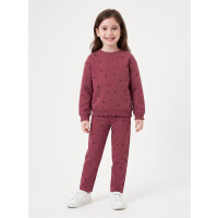 Blue Seven Mädchen Hose Herzen Jogginghose Sweathose weinrot
