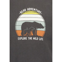 Blue Seven Jungen Kapuzen Sweatshirt Pullover Bear Adventure anthrazit
