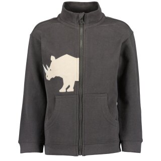 Blue Seven Jungen Sweatjacke Jacke Stehkragen Nashorn anthrazit