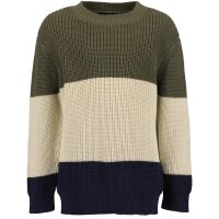 Blue Seven Jungen Pullover Strickpullover dreifarbig oliv