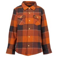 Blue Seven Jungen Hemd kariert Karohemd Langarm Flanelhemd kupfer