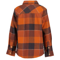 Blue Seven Jungen Hemd kariert Karohemd Langarm Flanelhemd kupfer