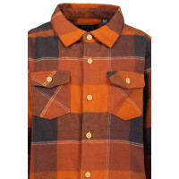 Blue Seven Jungen Hemd kariert Karohemd Langarm Flanelhemd kupfer