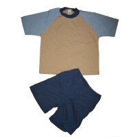 2er Pack Jungen Schlafanzug kurz Shorty Marine/Blau/Beige