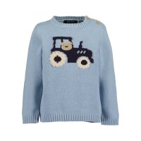 Blue Seven Baby Jungen Strickpullover Traktor Hellblau