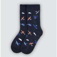 Ysabel Mora 3er Pack Jungen Thermosocken Socken Strümpfe Roboter Sport Flugzeuge Stifte bunt