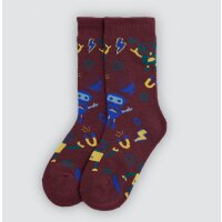 Ysabel Mora 3er Pack Jungen Thermosocken Socken Strümpfe Roboter Sport Flugzeuge Stifte bunt