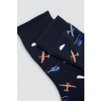 Ysabel Mora 3er Pack Jungen Thermosocken Socken Strümpfe Roboter Sport Flugzeuge Stifte bunt