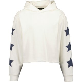 Blue Seven Mädchen Kapuzenpullover Sterne Sweatshirt Off-White