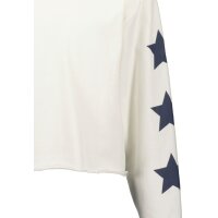 Blue Seven Mädchen Kapuzenpullover Sterne Sweatshirt Off-White