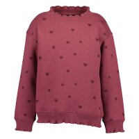 Blue Seven Mädchen Sweatshirt Pullover Herzen weinrot