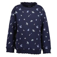 Blue Seven Mädchen Sweatshirt Pullover Blumen Nachtblau