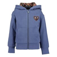 Blue Seven Mädchen Sweatjacke Jacke Kapuze jeansblau
