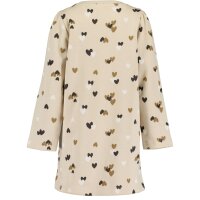 Blue Seven Mädchen Sweatkleid Hund Herzen kieselbeige