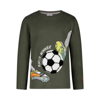 Salt & Pepper Jungen Fußball Langarmshirt olive