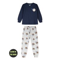 ENERGIERS Jungen Schlafanzug lang Pyjama Fußball