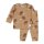 Feetje Kinder Schlafanzug Pyjama lang Milo Mammoth Ripp taupe