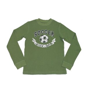 Langarmshirt Soccer Fußball grün Gr. 146