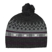 Kanz Jungen Bommelmütze Mütze Schal nine iron gray