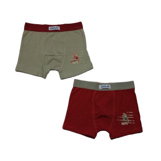 Cocuy 2er Pack Boxer Shorts Unterhose (1014/6000) Pure Red Gr. 164