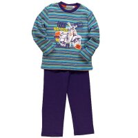 BÒBOLI Jungen Pyjama Schlafanzug lang gestreift