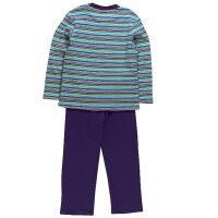 BÒBOLI Jungen Pyjama Schlafanzug lang gestreift